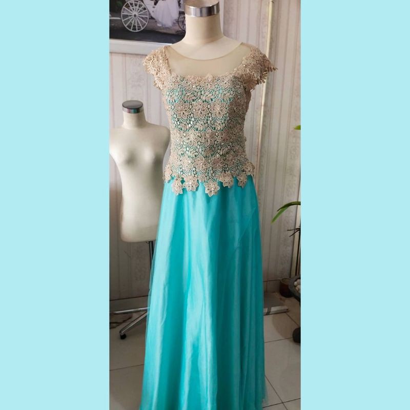 [GRATIS ONGKIR] gaun pesta hijau tosca 011 /gaun pesta second /gaun pesta preloved