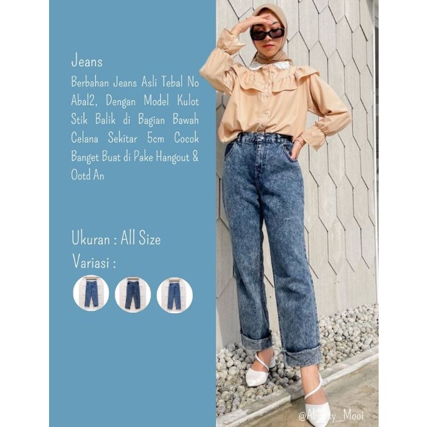 Celana Panjang Jeans Wanita Kekinian Model Kulot Celana Kulot Jeans Jeans Wanita Kulot Kekinian Cela