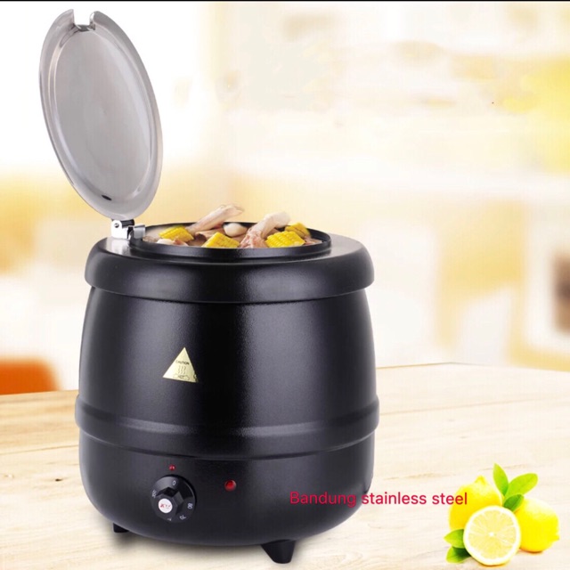 Electric Soup warmer stainless steel 10 liter 10L penghangat kuah sup elektrik