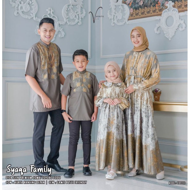 SYAQA FAMILY // COUPLE KELUARGA // COUPLE MUSLIM // DIOR SILK PREMIUM COMBI TOYOBO FODU // ORI VENTE