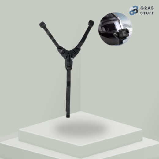 Bracket Dudukan Kamera Helm Untuk Kamera Aksi GoPro Hero 8, 7, dan 5 / Helmet Mount Chin Mounting Helm Motovlog Action Vlogger Helmet Front Mount Xiaomi Yi Gopro Yi Cam Kogan Bpro SJCAM / Penyanggah Kamera Motorcycle Bahan Plastik Tebal Anti Patah Rusak