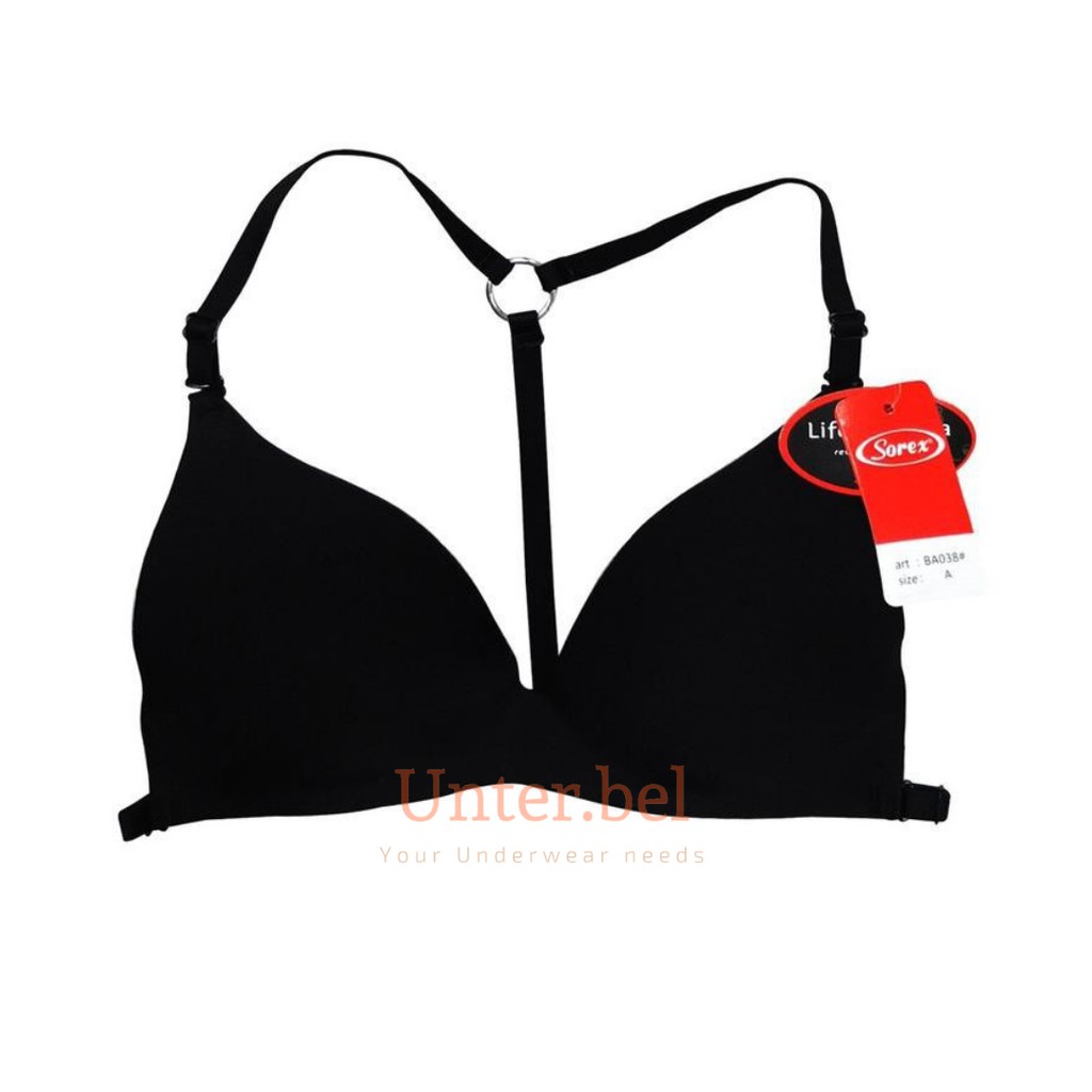 Bra Tali Silang Seamless BH Fashion Sorex Lifestyle BA038 Hitam