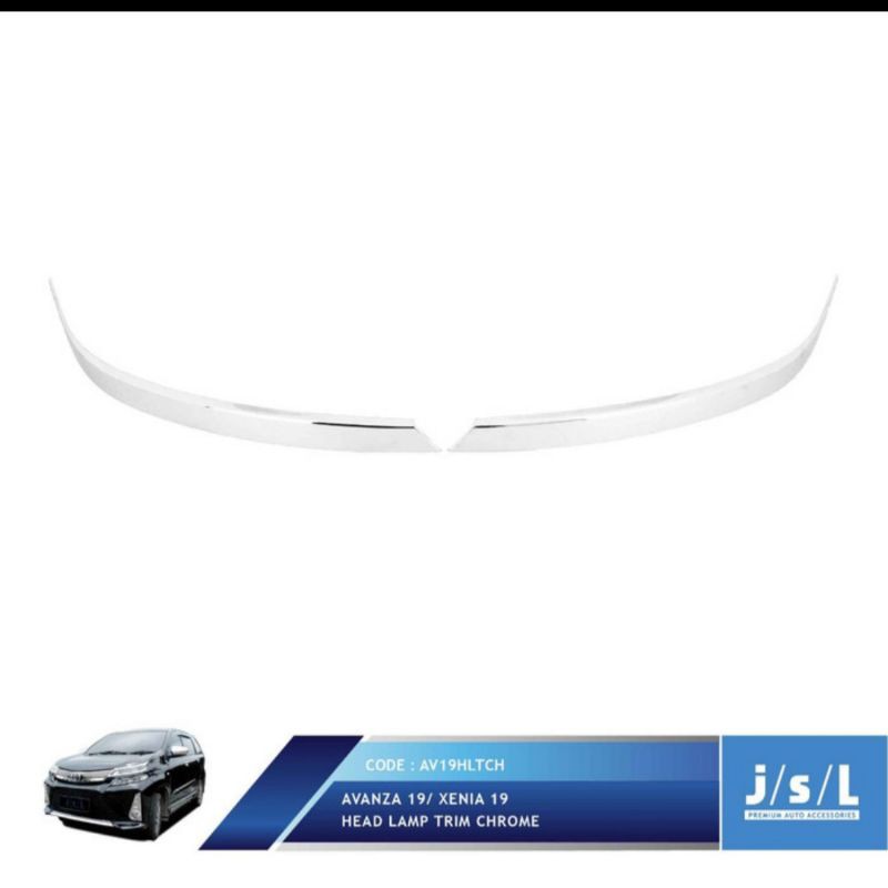 list garnish depan Avanza Xenia 2019/ head lamp trim chrome jsl