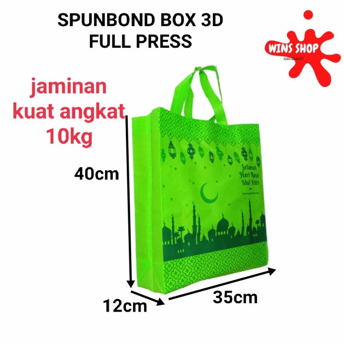 

PROMO tas spunbond edisi lebaran 35x40x12/goodiebag IdulFitri