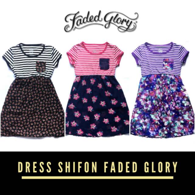 Dress Anak Branded Shifon Faded Glory