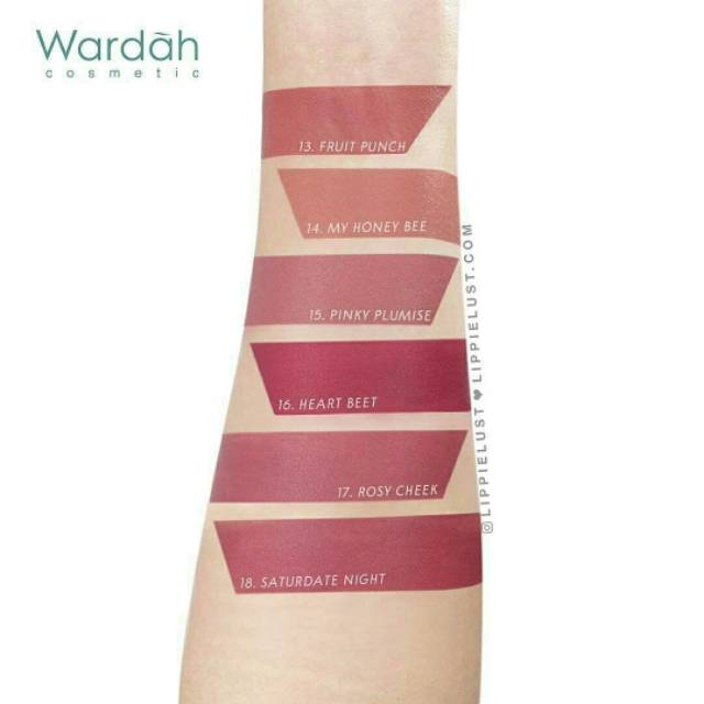 Wardah Exclusive Matte Lip Cream Lengkap NO 1-18 Ready