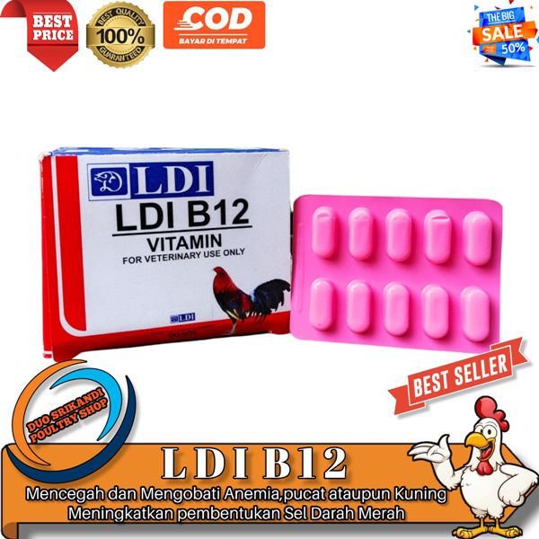 Multivitamin Ayam Laga CYANOCOBALAMIN (VITAMIN B12) 10 Tab