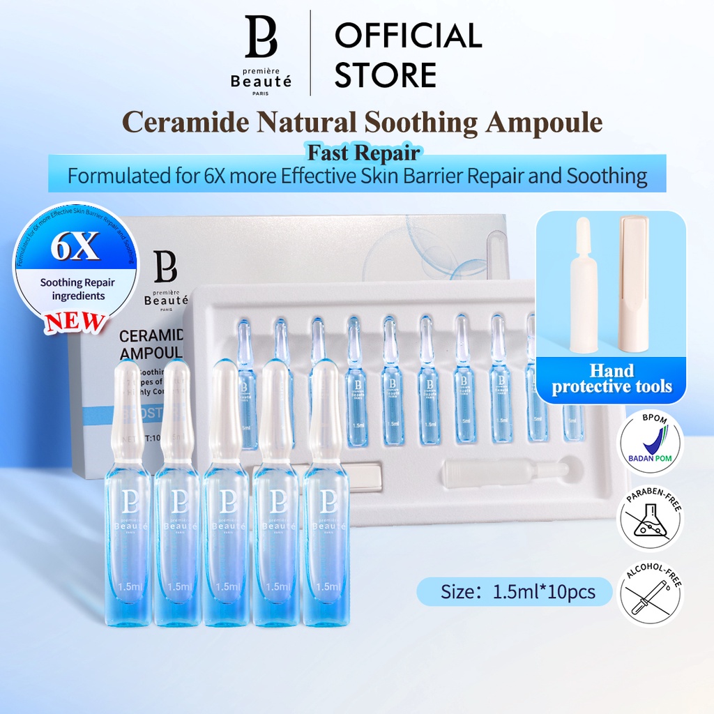 [BPOM] Premiere Beaute  AMPOULE 1.5ml*10 Niacinamide VC Booster Essential concentrated serum Ceremide skin repair concentrated serum BRIGHTENING SOOTHING Acne Care PH PH Balance Acne Reduce concentrated serum-SOOTHING 1box