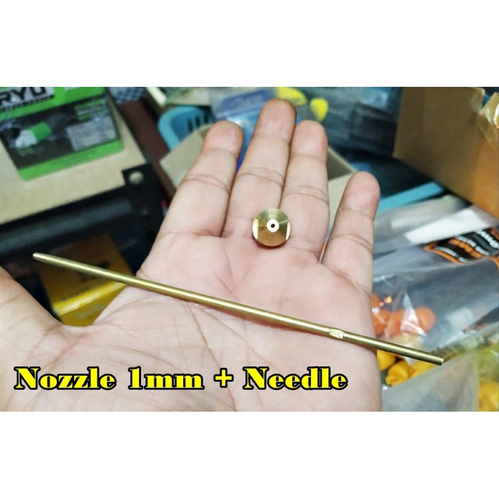 Jual nozzle kuningan 1mm untuk mesin spray gun listrik merk paintzoom