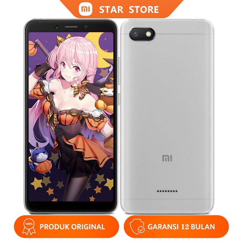 HP Xiaomi Redmi 6 Redmi 6A ponsel Android smartphone Murah Xiaomi ponsel 2+16GB 3+32GB 4+64GB layar penuh 5.45 inci kartu ganda Ponsel Xiaomi Redmi6 Redmi6a 4G Dual Sim Garansi 1 Tahun