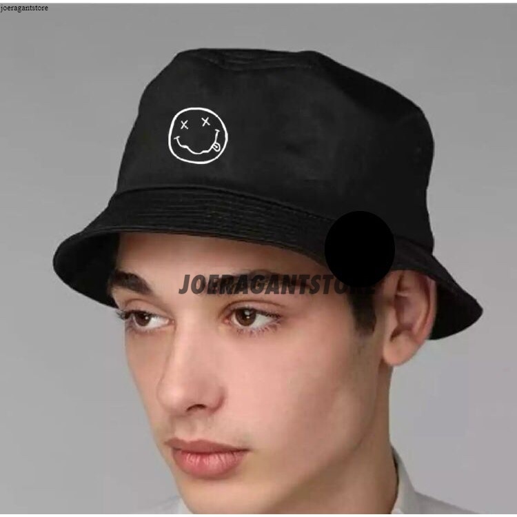 Topi Pria / Fashion Pria / Topi Bucket Distro Nirvana White Premium JS
