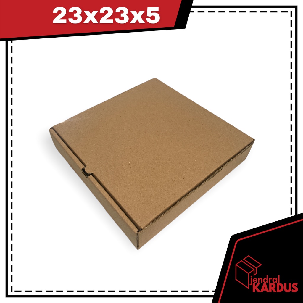 

kardus kecil packing online shop 23x23x5 cm pizza