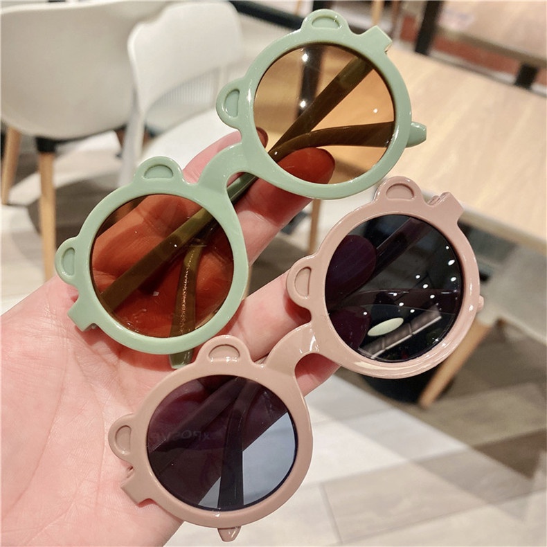 ELFYDO K712 Kacamata Fashion Anak Bentuk Telinga Beruang Kids Sunglasses Korea Style