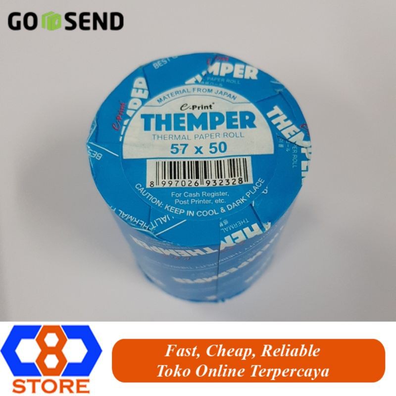 KERTAS THERMAL PAPER EPRINT 57X50 57 X 50 KERTAS PRINTER KASIR 10 ROL