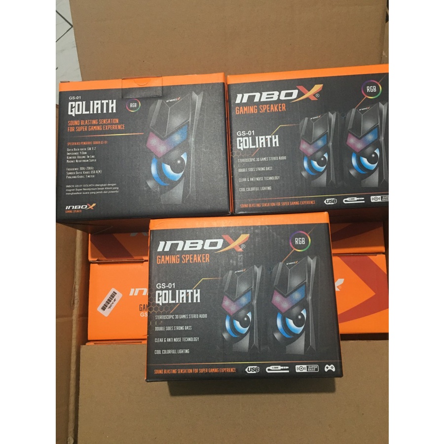 Speaker gaming inbox wired usb audio 3.5mm RGB 3d goliath gs-01 / SPEAKER INBOX Goliath Gs01