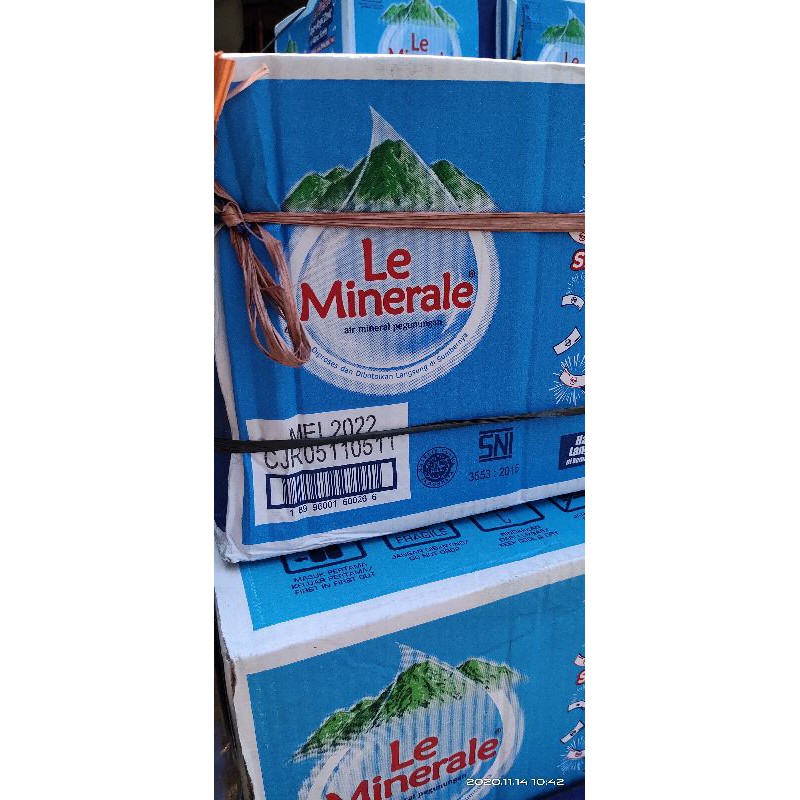 MINUMAN LE MINERALE 600ML*24 BOTOL.SAMEDAY/INSTANT