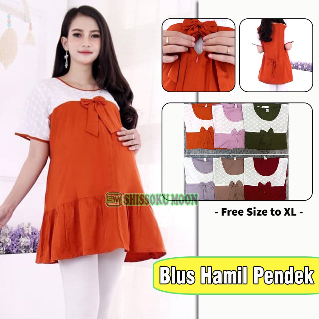 Baju Atasan Hamil Menyusui Model Kekinian Bahan Brukat &amp; Rayon Twill - Ribby