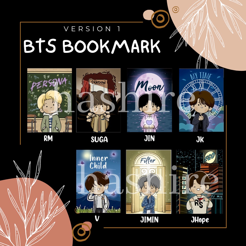 Pembatas Buku BTS || BTS Bookmark || Pembatas Buku BTS || Merchandise BTS || Aesthetic || Kualitas Terbaik || Kpop || BTS || Lucu || WE BARE BEARS, MINION, MONSTER INC, DRAGON || aesthetic