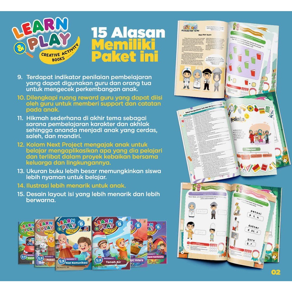 Buku Paket Tematik untuk TK A dan TK B : Learn &amp; Play (Bonus Buku Panduan)