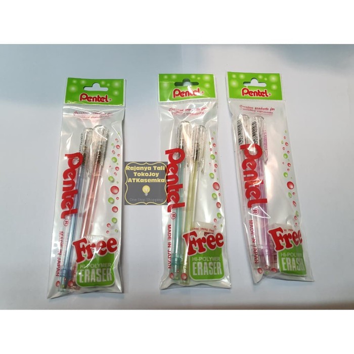 

Pensil Mekanik Pentel CAPLET 0.5mm ( 2 pensil + 1 free eraser) RJT