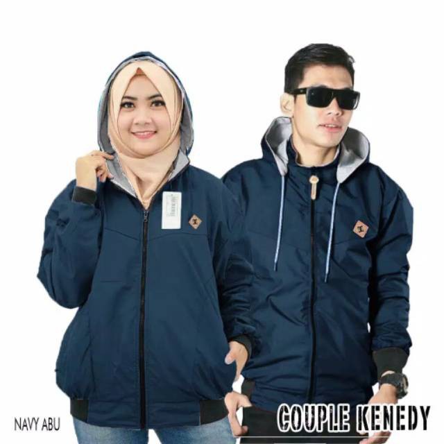 [BISA COD] Jaket Pria Wanita Jaket Parka Couple Pria Wanita Baju Couple Jaket Parasut Bolak Balik