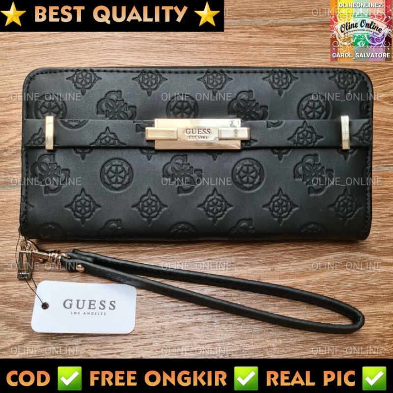 dompet bea gs panjang long wallet zipper zippy embossed wristlet with handle handphone phone wallet