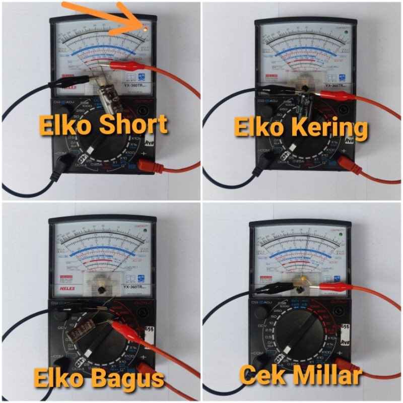 Gabungan Esr Analog + Avo Multitester Esr Variasi Tl084 Jrc4558 On Board Versi Avo Heles/Samwa