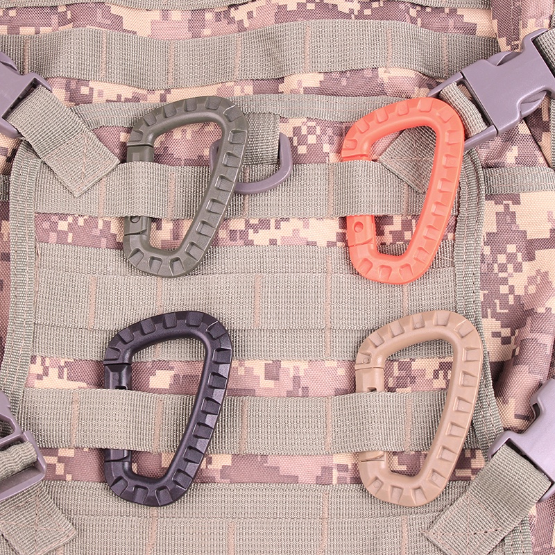 Carabiner D-Ring Taktis Ringan Untuk Gantungan Kunci / Tas Backpack / Climbing