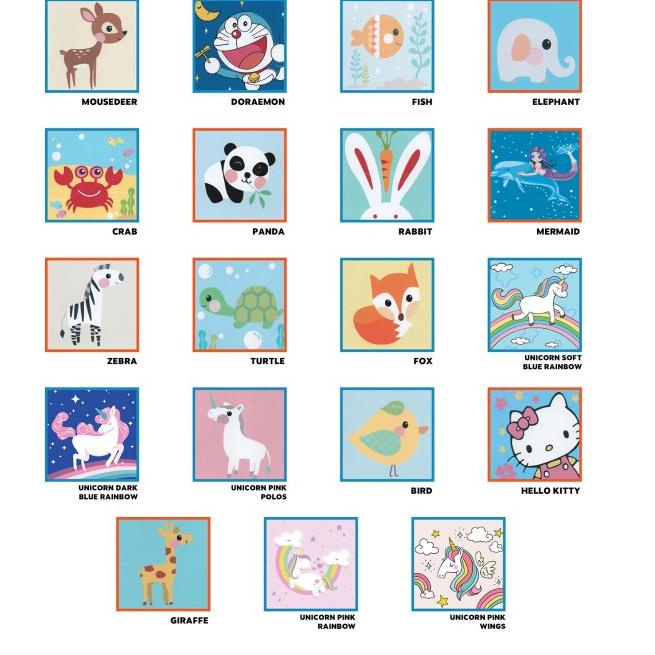 

Children Canvas Painting-Painting by Number- Prakarya Anak- Kanvas - Rabbit