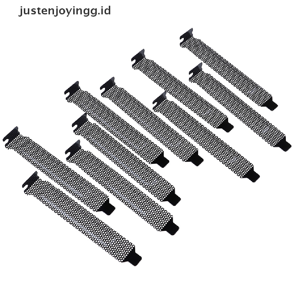 // justenjoyingg.id // 10Pcs New black PCI slot cover dust filter blanking plate hard steel ~