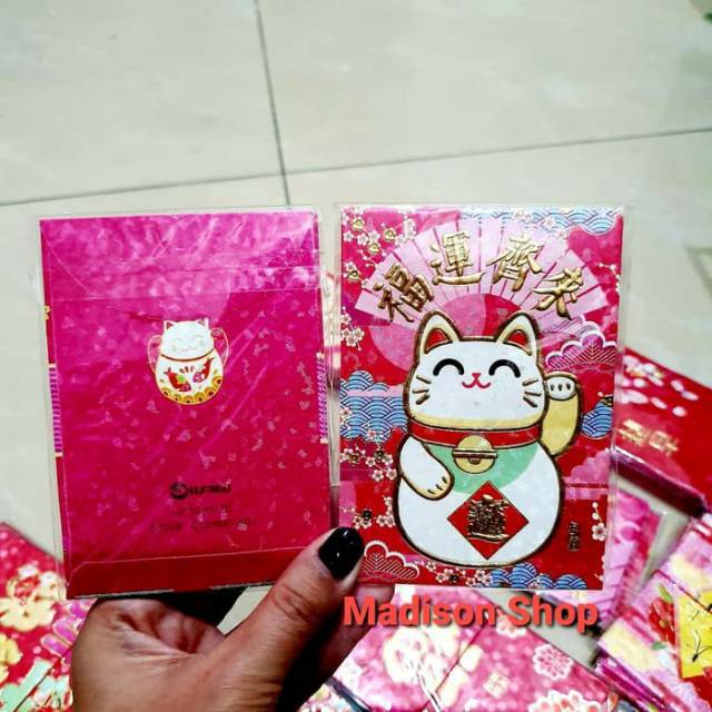 Angpao Meneki Neko 201 Angpao Kertas Fancy Murah Ampao Grosir Netral