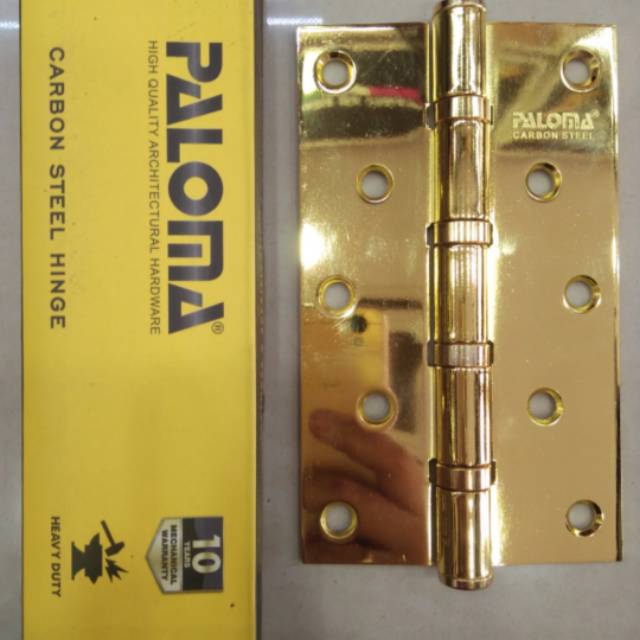Engsel Pintu Paloma Steel PALOMA BHP 533 5"X3X3MM 4BB GP ENGSEL GOLD KUNING EMAS