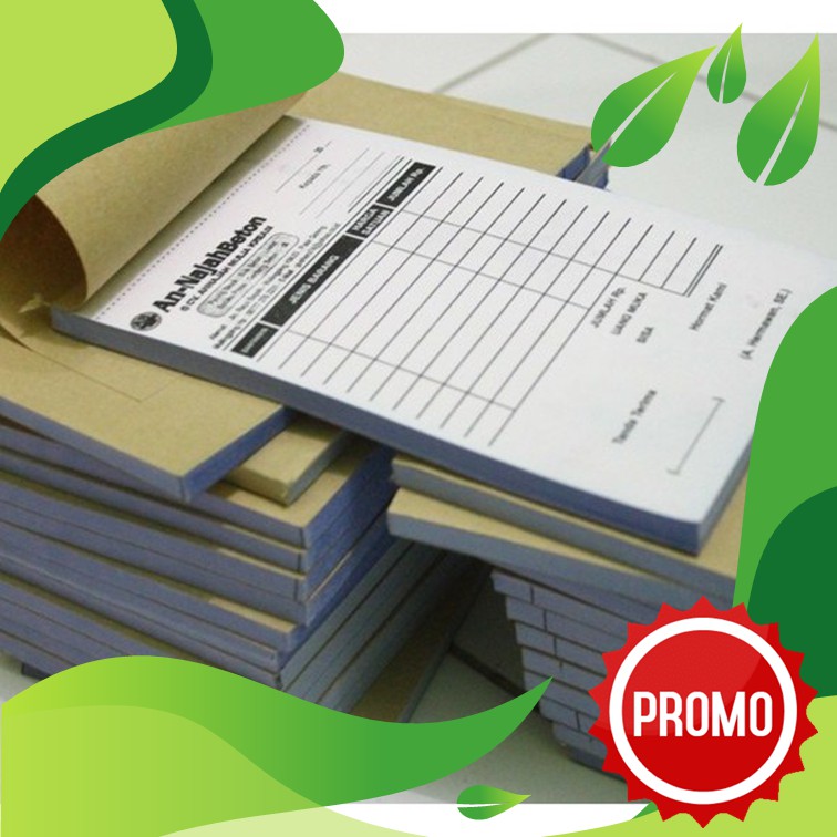 

Cetak Nota/Nota Custom/Nota Kontan/Nota Olshop/Nota Murah 3Ply Ukuran 1 Folio Block Lem Free Design
