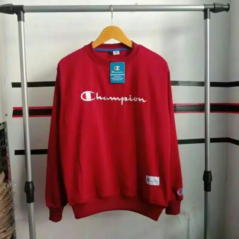 crewneck Champions script bordir - 100% original