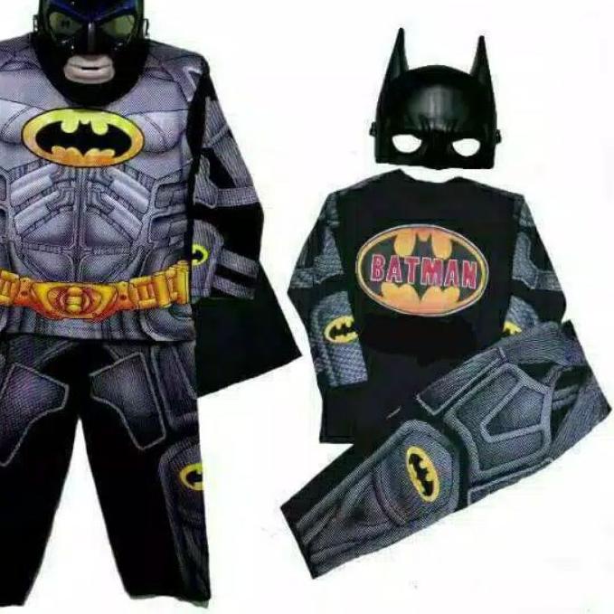 ➦ GRATIS TOPENG / BAJU ANAK BATMAN TOPENG SAYAP / KOSTUM ANAK BATMAN SAYAP ✧
