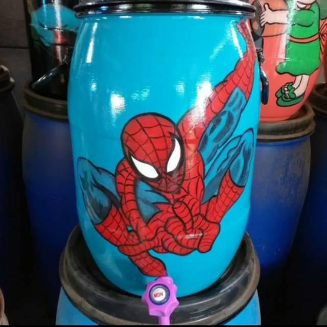 Tong Air Cuci Tangan / Wudhu Lukis Karakter + Kran