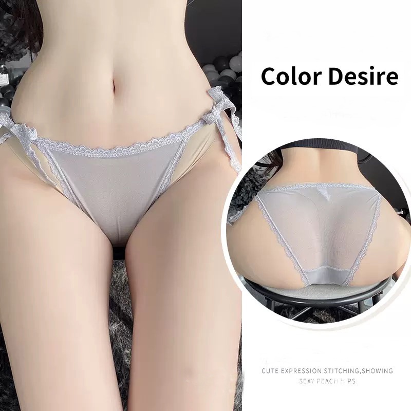(COD) Celana Dalam Renda Bernapas Tali ultra-tipis Celana Low Waist Cd 3C075