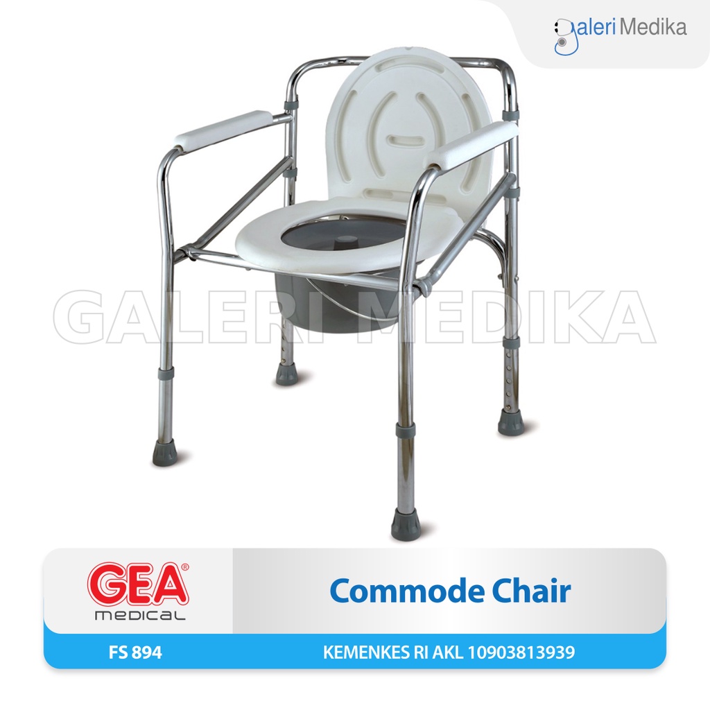 GEA FS894 Commode Chair Kursi BAB - Tanpa Roda / Kursi BAB Lipat GEA FS 894 / FS894