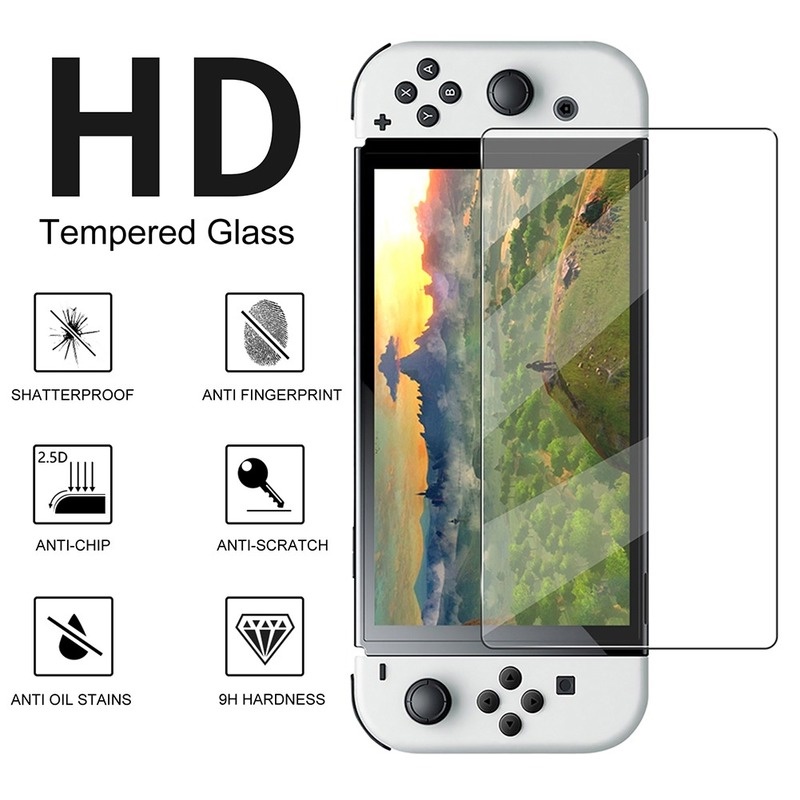 Tempered Glass HD Scratch-proof Protector Film for  Switch OLED Screen Accessories