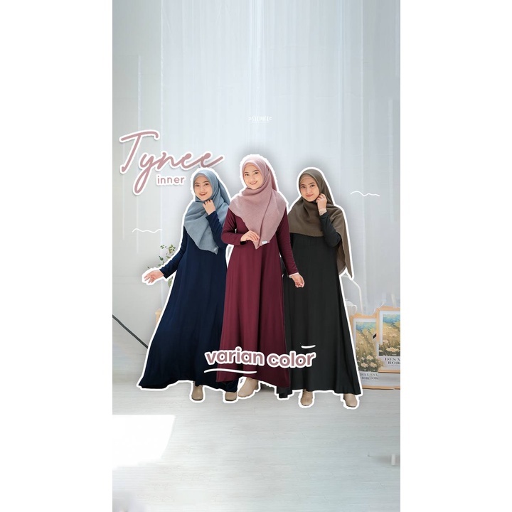 TYNEE Inner Dress Polos (Lengan Pendek & Lengan Panjang) by Silmee