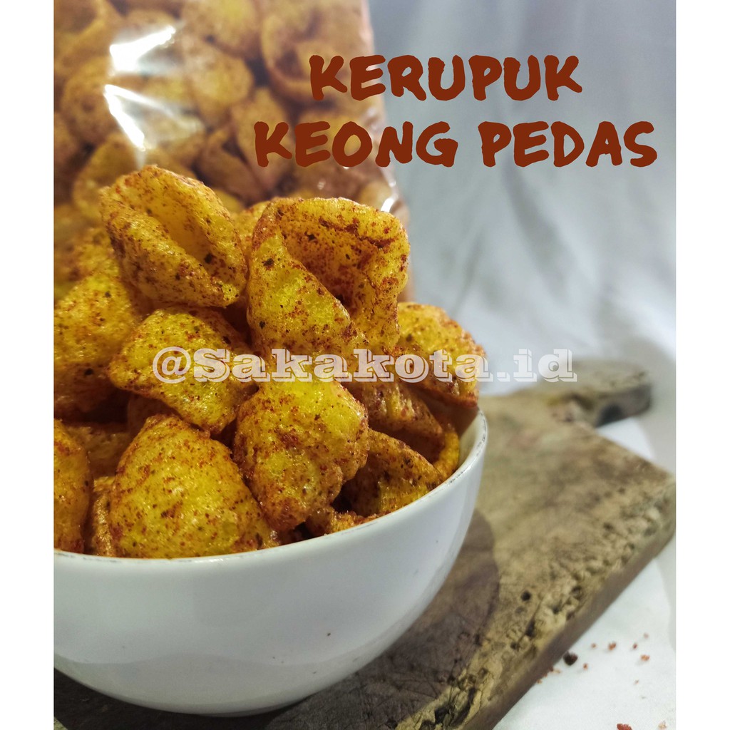 

KERUPUK KEONG PEDAS [250gr] Menggeliat Di Lidah