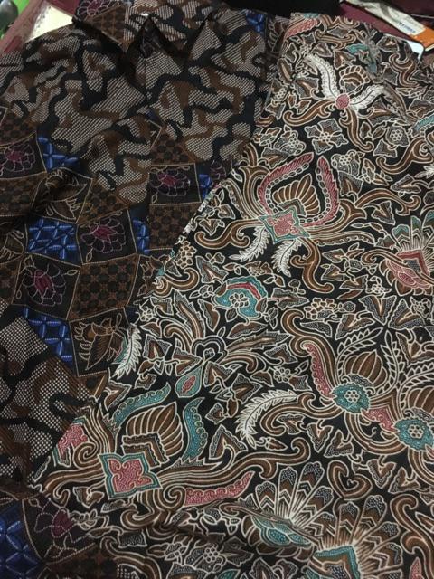 Ady Batik Hrb026 Kenongo Kemeja Tosca Pendek Pekalongan Padi M L Xl Sogan Tulis Halus Kemeja Batik