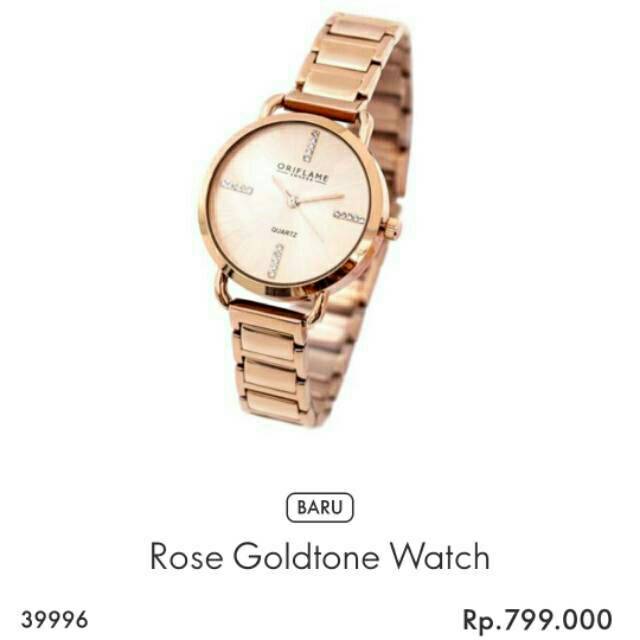 Rose goldtone watch