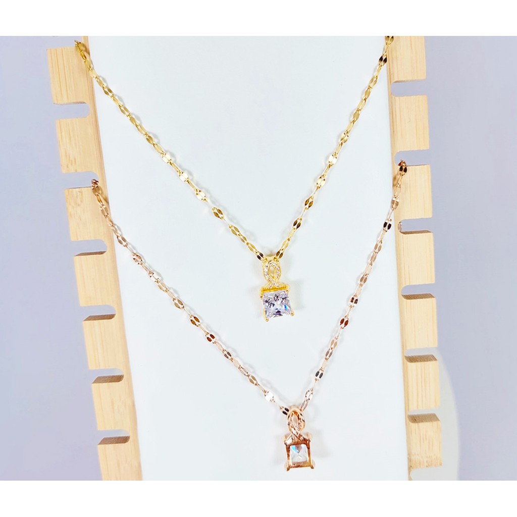 Kalung Liontin Motif Cantik Titanium | Kalung Cantik B25