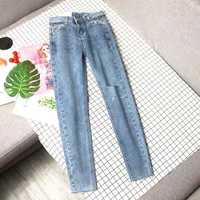 Jeans ripped HW import High Waist premium import jeans