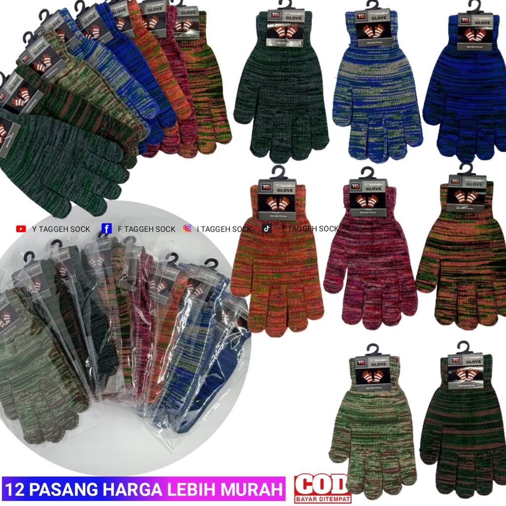 SARUNG TANGAN RAJUT LIDI / SARUNG TANGAN WANITA DAN PRIA