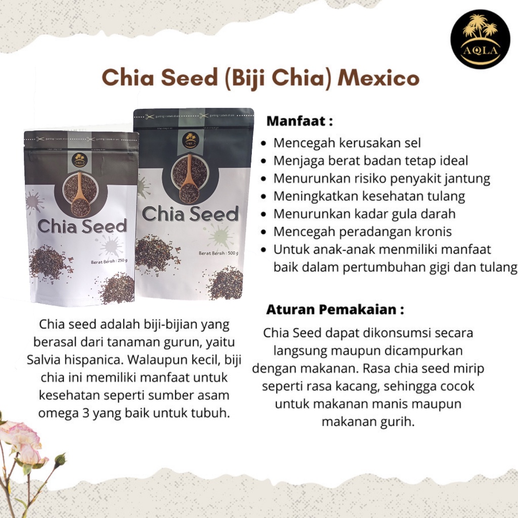 Chia seed organic Grade A Premium quality cia seed biji chia selasih chia sead untuk diet