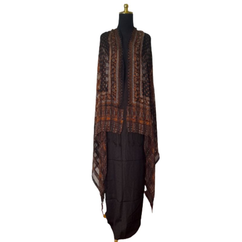 SELENDANG PHASMINA BATIK SUTRA SYAL SHAWL SCARF / syal batik sutra / syal sutra / syal batik / syal 