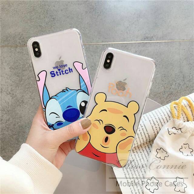 Casing HP silicone stitch & winnie the pooh