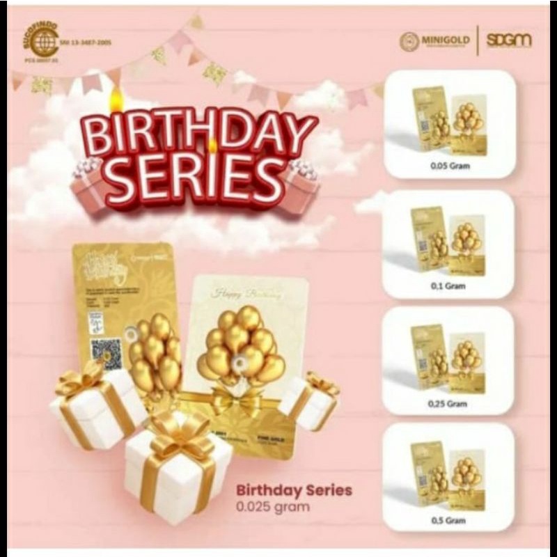 

Mini Gold Gift Series HBD